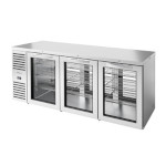True TBR84-PTSZ1-L-S-GGG-GGG-1 - Back Bar Cooler, pass-thru, three-section, 84