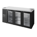 True TBR84-RISZ1-L-B-GGG-1 - Back Bar Cooler, three-section, 84