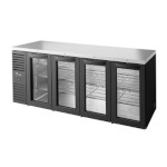 True TBR92-RISZ1-L-B-GGGG-1 - Back Bar Cooler, four-section, 92