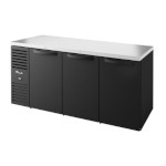 True TBR92-RISZ1-L-B-SSSS-1 - Back Bar Cooler, four-section, 92
