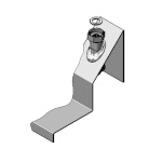 T&S Brass 00KK - Flange, angled 45°, 1/4