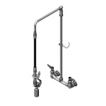 T&S Brass B-0131-C - Pre-Rinse Unit, overhead swivel arm, wall mount base, 8