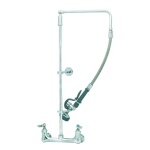 T&S Brass B-0131-CR-B - Pre-Rinse Unit, overhead swivel arm, wall mount base, 8