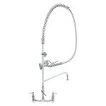 T&S Brass B-0133-18-CRBEK - EasyInstall Pre-Rinse Unit, spring action gooseneck,