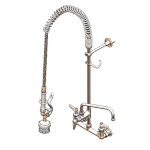 T&S Brass B-0133-ADF16-BR - EasyInstall Pre-Rinse Unit, with adjustable wall bra