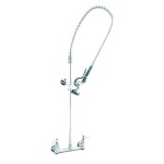 T&S Brass B-0133-BT - EasyInstall Pre-Rinse Unit, wall mount. base faucet w/spring che