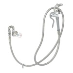T&S Brass B-0169-102C-96H - Pre-Rinse Unit, wall mount, single faucet, compressi
