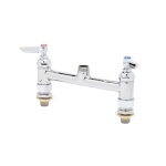 T&S Brass B-0220-LNCC - Pantry, double, swivel base faucet, 8