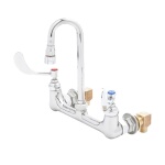 T&S Brass B-0230-132XA-EL - Pantry Faucet, double, wall mount, 8