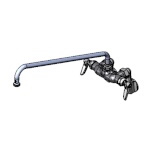 T&S Brass B-0235 - Sink Mixing Faucet, wall mounted, adjustable inlet arms - 1/2