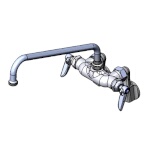 T&S Brass B-0236 - Sink Mixing Faucet, wall mounted, adjustable inlet arms - 1/2