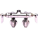 T&S Brass B-0240-LN - Sink Mixing Faucet, wall mounted, adjustable inlet arms wi