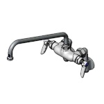 T&S Brass B-0241 - Sink Mixing Faucet, wall mounted, adjustable inlet arms with int