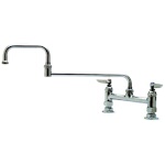 T&S Brass B-0245 - Deck Mixing Faucet, with double-joint swing nozzle, 18