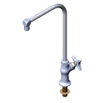 T&S Brass B-0318-02 - Faucet, B-0318 modified, 4-arm handle & red index, extended height