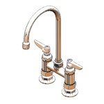 T&S Brass B-0325-A22 - Pantry Faucet, double, deck mount, 4