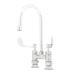 T&S Brass B-0328-CR-VF05 - Pantry Faucet, double, deck mount, pedestal, 4