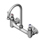 T&S Brass B-0331-BST - Faucet, splash mounted, swivel gooseneck, 9-1/4