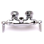 T&S Brass B-0346-LN - Pantry Faucet, double, swivel outlet, wall-mount, 3-3/8