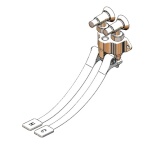 T&S Brass B-0504-03 - Pedal Valve, double, wall mounted, inlets on 2-1/2