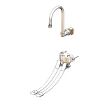 T&S Brass B-0504-537K - Pedal Valve, double, wall mount, 6