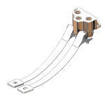 T&S Brass B-0504-SL - Pedal Valve, double, wall mounted, inlets on 2-1/2