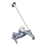 T&S Brass B-0667-WW-POL - Service Sink Faucet, deck mount, wall brace, polished