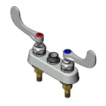 T&S Brass B-1110-LN-WH4 - Workboard Faucet, less nozzle, deck mounted, 4