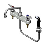 T&S Brass B-1172 - Lavatory Faucet w/Hose & Spray, faucet on 8
