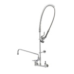 T&S Brass B-2180 - Pre-Rinse Unit, wall mount mixing faucet, Eterna cartridges w