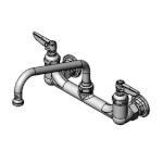 T&S Brass B-2414 - Sink Mixing Faucet, wall mount, 8
