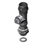 T&S Brass B-TEE-EZK - EasyInstall Tee Assembly, chrome-plated