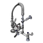 T&S Brass MPZ-8DWN-08-CR - EasyInstall Mini Pre-Rinse Units, deck mount, 8
