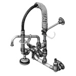 T&S Brass MPZ-8WLV-08-CR - EasyInstall Mini Pre-Rinse Units, wall mount, 8