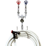 T&S Brass MV-0771-12CW - Washdown Station, thermometer, chrome plated, mixing va