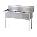 Turbo Air TSA-3-N - Prep Sink, 3-compartment, 18