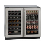 U-Line U-3036BVWCS-00B - Dual Temp Undercounter Refrigerator, 35-1/2