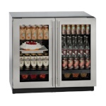 U-Line U-3036RRGLS-00B - Undercounter Dual Temp, 35-7/16