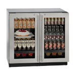 U-Line U-3036RRGLS-13B - Undercounter Dual Temp, 35-7/16