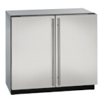 U-Line U-3036RRS-00B - Dual Temp Undercounter Refrigerator, 35-1/2
