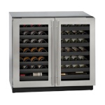 U-Line U-3036WCWCS-00B - Wine Refrigerator, two-section, 35-7/16