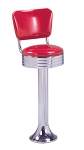 Vitro 1500-782 RB - Classic Grooved Ring Stool with Back & Fountain Base, 30