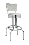 Vitro 264-49 NSRB - Classic Scalloped Ring Stool with Back & Bent Legs, 30