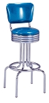 Vitro 264-782 RB - Classic Grooved Ring Stool with Back & Bent Legs, 30
