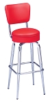 Vitro 265-125 RB - Classic Tapered Leg Stool with Back, 30