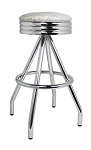 Vitro 400-49 NS - Classic Scalloped Ring Stool with Pyramid Base, 30