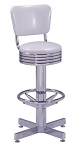 Vitro 500-782 RB - Classic Grooved Ring Stool with Back & Cross Feet, Grade 5