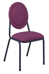 Vitro X-18 LSIB - Stacking Chair, Grade 5 Fully Upholstered, Round Inset Back