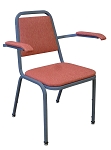 Vitro X-23 AR - Stacking Chair, Grade 5 Fully Upholstered, Straight Back Arm