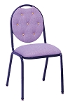 Vitro X-38 LSDT - Stacking Chair, Grade 5 Fully Upholstered, Oval Diamond Tufted Back